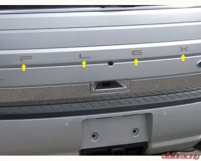 Quality Automotive Accessories 4-Piece Stainless Steel "FLEX" Tailgate Letter Insert Ford Flex 4-Door SUV 2014-2019 - SGR53340