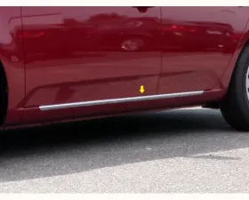 Quality Automotive Accessories 2-Piece Stainless Steel Rocker Panel Trim On the rocker Kia Forte 4-Door Sedan 2010-2013