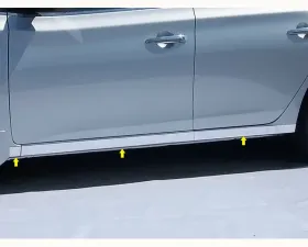 Quality Automotive Accessories 6-Piece Stainless Steel Rocker Panel Trim On the rocker Nissan Sentra 4-Door Sedan 2013-2015