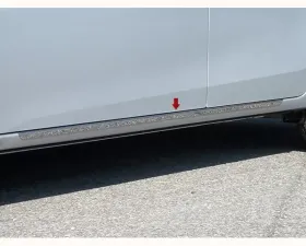 Quality Automotive Accessories 2-Piece Stainless Steel Rocker Panel Trim On the rocker Toyota Corolla 4-Door Sedan 2014-2019