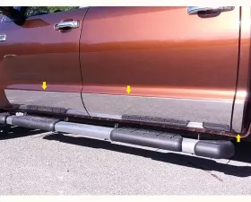 Quality Automotive Accessories 6-Piece Stainless Steel Rocker Panel Trim Lower Kit Toyota Tundra 4-Door Crew Max 2014-2020