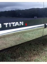 Quality Automotive Accessories 4-Piece Stainless Steel Rocker Panel Trim Insert Kit Nissan Titan 4-Door Crew Cab 2004-2015                                     - TH24522 - Image 3