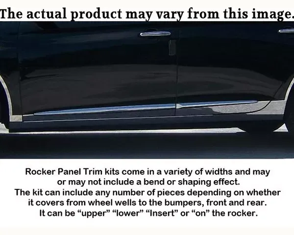 Quality Automotive Accessories 4-Piece Stainless Steel Rocker Panel Trim Upper Kit Honda CR-V 4-Door SUV 2002-2006 - TH25235