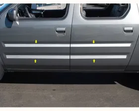 Quality Automotive Accessories 8-Piece Stainless Steel Rocker Panel Trim Insert Kit Honda Ridgeline 4-Door 2006-2012