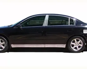 Quality Automotive Accessories 8-Piece Stainless Steel Rocker Panel Trim On the rocker & Lower Kit Nissan Altima 4-Door Sedan 2002-2006