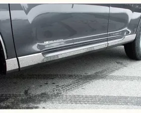 Quality Automotive Accessories 6-Piece Stainless Steel Rocker Panel Trim On the rocker Toyota Highlander 4-Door SUV 2008-2011