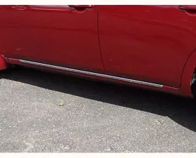 Quality Automotive Accessories 2-Piece Stainless Steel Rocker Panel Trim On the rocker Nissan Sentra 4-Door Sedan 2007-2012