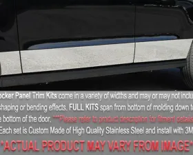 Quality Automotive Accessories 8-Piece Stainless Steel Rocker Panel Trim Full Kit Jeep Grand Cherokee 4-Door SUV 1993-1995