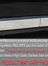 Quality Automotive Accessories 8-Piece Stainless Steel Rocker Panel Trim Full Kit Jeep Grand Cherokee 4-Door SUV Base Model only 1993-1995                                     - TH33085 - Image 3
