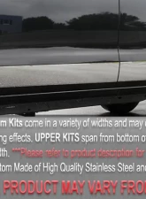 Quality Automotive Accessories 11-Piece Stainless Steel Rocker Panel Trim Upper Kit Chevrolet Silverado 3-Door Extended Cab Short Bed 1999-2006                                     - TH39179 - Image 3