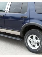 Quality Automotive Accessories 8-Piece Stainless Steel Rocker Panel Trim Full Kit Ford Explorer 4-Door SUV w/Flares 2002-2005                                     - TH44331 - Image 3