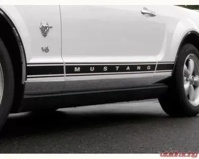 Quality Automotive Accessories 6-Piece Stainless Steel Rocker Panel Trim Lower Kit Ford Mustang 2-Door Coupe Convertible 2005-2009 - TH45351