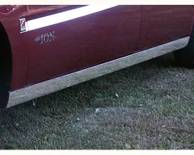 Quality Automotive Accessories 4-Piece Stainless Steel Rocker Panel Trim On the rocker Saturn Ion 4-Door Sedan 2005-2007