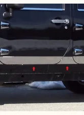 Quality Automotive Accessories 10-Piece Stainless Steel Rocker Panel Trim Lower Kit Jeep Wrangler JK 4-Door SUV 2007-2018                                     - TH47086 - Image 3