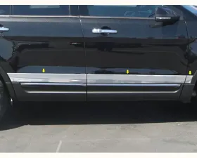 Quality Automotive Accessories 6-Piece Stainless Steel Rocker Panel Trim Upper Kit Ford Explorer 4-Door SUV 2011-2019
