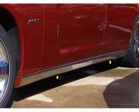 Quality Automotive Accessories 4-Piece Stainless Steel Rocker Panel Trim On the rocker Dodge Charger 4-Door Sedan 2011-2016