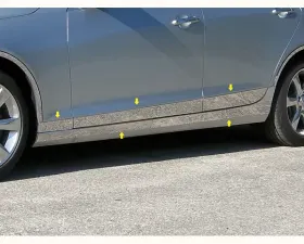 Quality Automotive Accessories 10-Piece Stainless Steel Rocker Panel Trim On the rocker & Lower Kit Cadillac ATS 4-Door Sedan 2013-2018