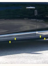 Quality Automotive Accessories 10-Piece Stainless Steel Rocker Panel Trim On the rocker & Lower Kit Cadillac XTS 4-Door Sedan 2013-2019                                     - TH53247 - Image 3