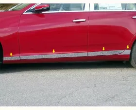 Quality Automotive Accessories 8-Piece Stainless Steel Rocker Panel Trim Lower Kit Cadillac CTS 4-Door Sedan 2014-2019