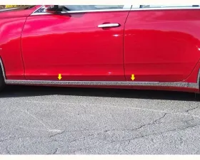 Quality Automotive Accessories 4-Piece Stainless Steel Rocker Panel Trim On the rocker Cadillac CTS 4-Door Sedan 2014-2019