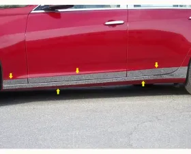 Quality Automotive Accessories 10-Piece Stainless Steel Rocker Panel Trim On the rocker & Lower Kit Cadillac CTS 4-Door Sedan 2014-2019