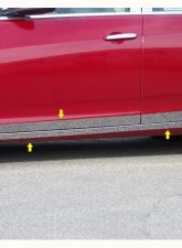 Quality Automotive Accessories 10-Piece Stainless Steel Rocker Panel Trim On the rocker & Lower Kit Cadillac CTS 4-Door Sedan 2014-2019                                     - TH54252 - Image 3