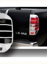 Quality Automotive Accessories 2-Piece Chrome Plated ABS plastic Tail Light Bezels Nissan Frontier 2-Door 4-Door 2005-2021                                     - TL25510 - Image 3