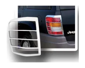 Quality Automotive Accessories 2-Piece Chrome Plated ABS plastic Tail Light Bezels Jeep Grand Cherokee 4-Door SUV 1999-2004