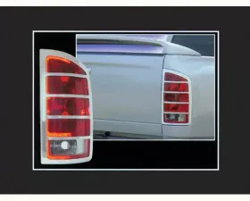 Quality Automotive Accessories 2-Piece Chrome Plated ABS plastic Tail Light Bezels Dodge Ram Full Size 2002-2008