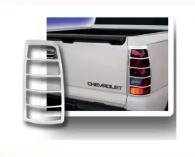 Quality Automotive Accessories 2-Piece Chrome Plated ABS plastic Tail Light Bezels Chevrolet Silverado 2-Door 4-Door 2003-2006