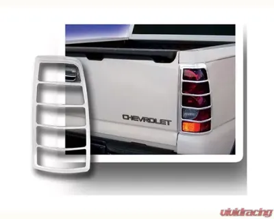 Quality Automotive Accessories 2-Piece Chrome Plated ABS plastic Tail Light Bezels Chevrolet Silverado 2-Door 4-Door 2003-2006 - TL43182