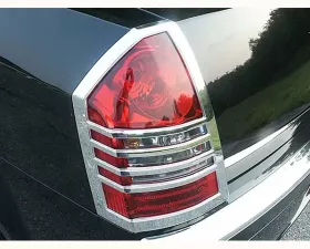 Quality Automotive Accessories 2-Piece Chrome Plated ABS plastic Tail Light Bezels Chrysler 300 4-Door Sedan 2005-2007