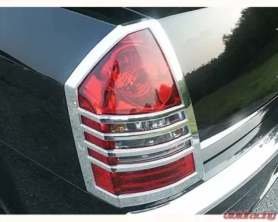 Quality Automotive Accessories 2-Piece Chrome Plated ABS plastic Tail Light Bezels Chrysler 300 4-Door Sedan 2005-2007 - TL45765