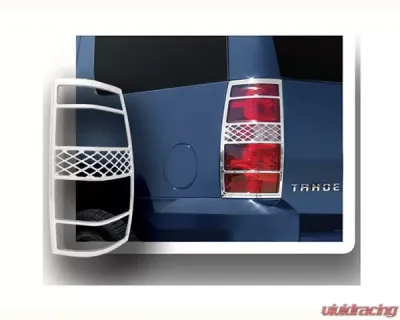 Quality Automotive Accessories 2-Piece Chrome Plated ABS plastic Tail Light Bezels Chevrolet Suburban 4-Door SUV 2007-2012 - TL47195
