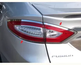 Quality Automotive Accessories 4-Piece Stainless Steel Tail Light Ring Accent Trim Ford Fusion 4-Door Sedan 2013-2016