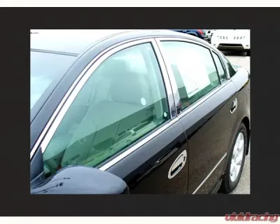 Quality Automotive Accessories 10-Piece Stainless Steel Window Trim Package Nissan Altima 4-Door Sedan 2002-2006 - WP22550