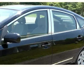 Quality Automotive Accessories 14-Piece Stainless Steel Window Trim Package Toyota Prius 4-Door Hatchback 2004-2009