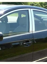 Quality Automotive Accessories 14-Piece Stainless Steel Window Trim Package Toyota Prius 4-Door Hatchback 2004-2009                                     - WP24135 - Image 3