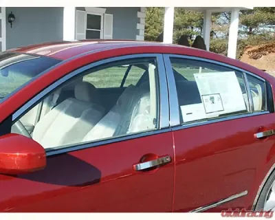 Quality Automotive Accessories 14-Piece Stainless Steel Window Trim Package Nissan Maxima 4-Door Sedan 2004-2008 - WP24540