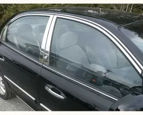 Quality Automotive Accessories 12-Piece Stainless Steel Window Trim Package Kia Optima 4-Door Sedan 2001-2006