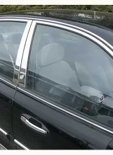 Quality Automotive Accessories 12-Piece Stainless Steel Window Trim Package Kia Optima 4-Door Sedan 2001-2006                                     - WP24805 - Image 3