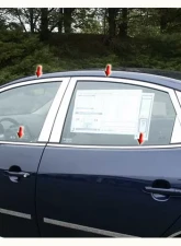 Quality Automotive Accessories 10-Piece Stainless Steel Window Trim Package Hyundai Elantra 4-Door Sedan 2007-2010                                     - WP27341 - Image 3