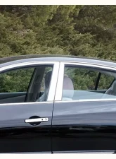 Quality Automotive Accessories 10-Piece Stainless Steel Window Trim Package Nissan Altima 4-Door Sedan 2007-2012                                     - WP27550 - Image 3