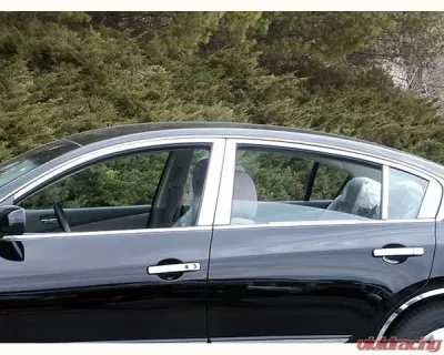 Quality Automotive Accessories 10-Piece Stainless Steel Window Trim Package Nissan Altima 4-Door Sedan 2007-2012 - WP27550