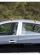 Quality Automotive Accessories 4-Piece Stainless Steel Window Trim Package Nissan Altima 4-Door Sedan 2007-2010                                     - WP27552 - Image 3