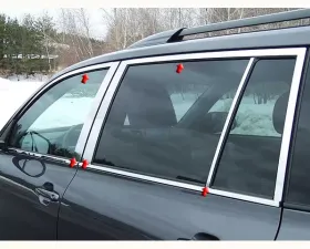 Quality Automotive Accessories 10-Piece Stainless Steel Window Trim Package Toyota Highlander 4-Door SUV 2008-2013