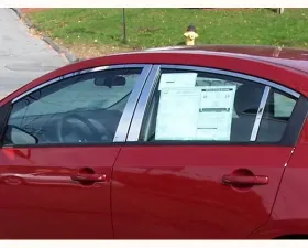 Quality Automotive Accessories 10-Piece Stainless Steel Window Trim Package Nissan Sentra 4-Door Sedan 2007-2012
