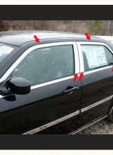Quality Automotive Accessories 10-Piece Stainless Steel Window Trim Package Chrysler 300 4-Door Sedan Base Model only 2005-2010                                     - WP45760 - Image 3