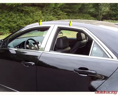 Quality Automotive Accessories 4-Piece Stainless Steel Window Trim Package Cadillac CTS 4-Door Sedan 2008-2013 - WP48252