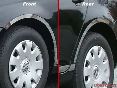 Quality Automotive Accessories 4-Piece Stainless Steel Wheel Well Accent Trim Volkswagen Jetta 4-Door Sedan 2005-2010 - WQ25665